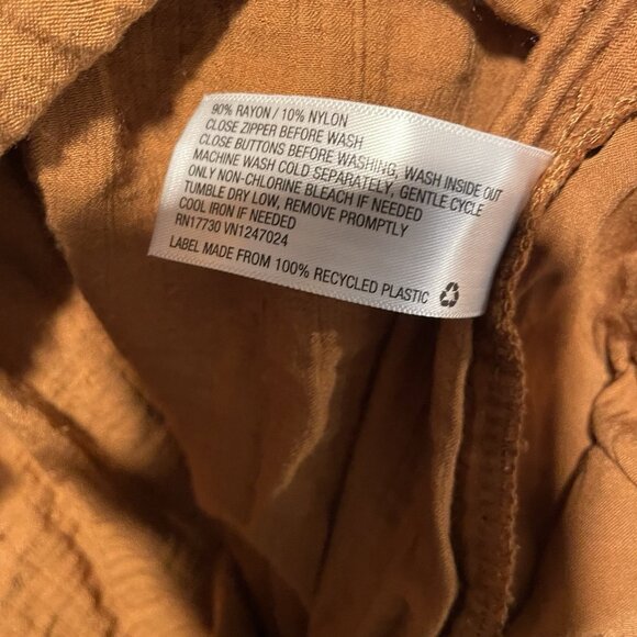 A New Day Pants Womens 16 Burnt Orange Wide Leg Stretch High Rise Lagen Modest - Picture 4 of 7